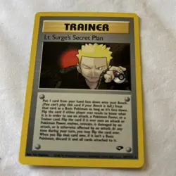 Lt. Surge's Secret Plan 107/132 Gym Challenge Pokemon Card Trainer - Image 1