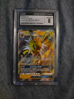 Pokemon TCG CGC 8 Jolteon GX Black Star Promos SM173 - Image 1