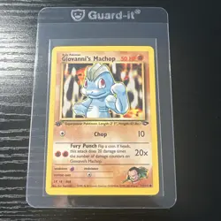 Giovanni’s Machop 72/132 1st Edition Gym Challenge WOTC Vintage Pokemon - Image 1