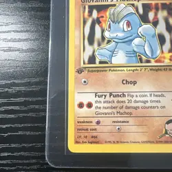Giovanni’s Machop 72/132 1st Edition Gym Challenge WOTC Vintage Pokemon - Image 2