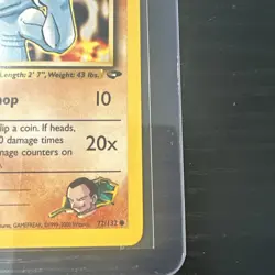 Giovanni’s Machop 72/132 1st Edition Gym Challenge WOTC Vintage Pokemon - Image 5
