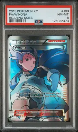 2015 Pokemon XY Roaring Skies Winona #108/108 PSA 8 NM-MT Holo Full Art - Image 1