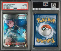 2015 Pokemon XY Roaring Skies Winona #108/108 PSA 8 NM-MT Holo Full Art - Image 3