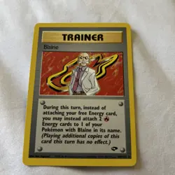 Pokemon TCG Trainer: Blaine Rare Unlimited Gym Challenge Set 100/132 - Image 1