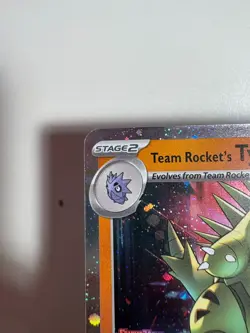 Rocket's Tyranitar Destined Rivals 096/182 STAFF STAMP pre-release Promo Card - Image 3