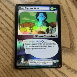 Dragon Ball Z CCG Blue Mental Drill 66 Frieza Saga LIMITED Foil DBZ staple Card - Image 1