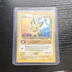 Pokemon Pichu 12/111 Neo Genesis Holo Rare Unlimited English Card - Image 1
