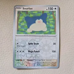 Scarlet And Violet Surging Sparks Reverse Holo Snorlax Card Pokemon - Image 1