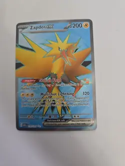 Pokemon TCG Zapdos EX Full Art Ultra Rare Holo Card 192/165 Scarlet & Violet 151 - Image 1