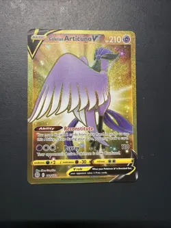 Pokemon TCG Galarian Articuno v 181/172 Brilliant Stars Gold Secret Rare Card - Image 1