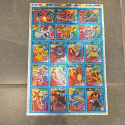 CREALASER Pokemon TCG Uncut Holo Sheet 15 Cards Charizard Lugia Zapdos Bulbasaur - Image 1