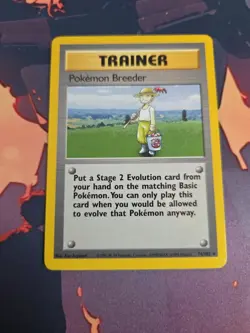 Pokemon Breeder 76/102 Regular/Non-Holo Base Set Pokemon Card MP - Image 1