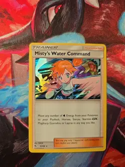 Misty's Water Command 63/68 Hidden Fates Holo Rare - Pokemon Card - Image 3
