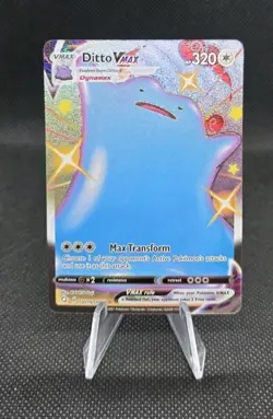 Pokemon Card - Ditto VMAX Shining Fates SV119/SV122 Shiny Holo Rare - Image 1