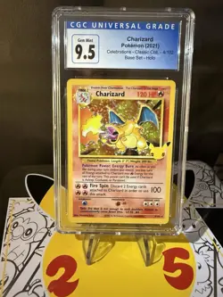 🔥Charizard 4/102 Celebrations HOLO CGC GEM MINT 10 (9.5 Bluelabel) Pokemon TCG - Image 3