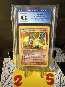 🔥Charizard 4/102 Celebrations HOLO CGC GEM MINT 10 (9.5 Bluelabel) Pokemon TCG - Image 4