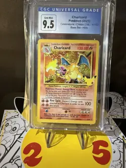 🔥Charizard 4/102 Celebrations HOLO CGC GEM MINT 10 (9.5 Bluelabel) Pokemon TCG - Image 5