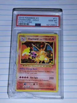 PSA 10 2016 Pokemon XY Evolutions Charizard Holo #11 – Cracked Slab – Read - Image 1