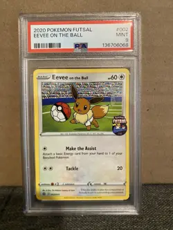 Pokemon TCG Eevee On The Ball Promo UK Futsal Edition PSA 9 - Image 1