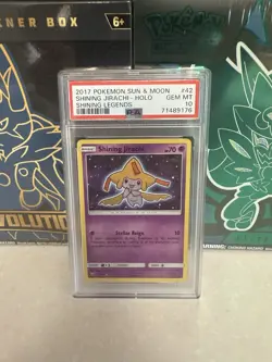 2017 Pokemon S&M Shining Legends #42 Shining Jirachi Holo PSA 10 GEM MINT - Image 1
