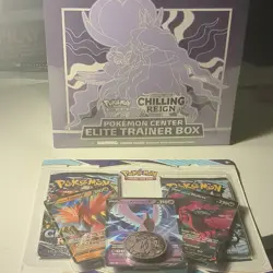 Pokemon Chilling Reign Pokemon Center Elite Trainer Box W/blister - Image 1