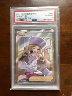 PSA 10 GEM MINT Pokemon Chilling Reign Full Art 189/198 Caitlin - Image 1