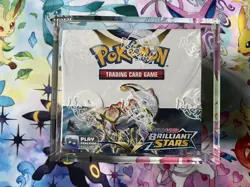 Pokemon TCG Brilliant Stars Booster Box 36 Packs Factory Sealed in Acrylic Case - Image 1