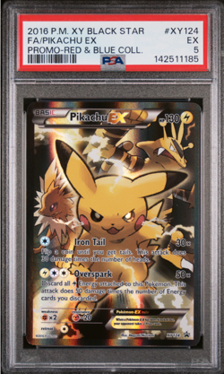 Pokemon 2016 XY Generations Red & Blue Collection Pikachu EX XY 124 PSA 5 - Image 1