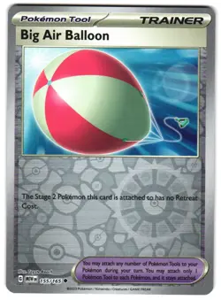 Big Air Balloon 155/165 Reverse Holo SV: Scarlet & Violet 151 English Pokemon NM - Image 1