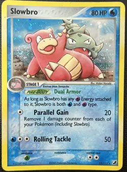 Slowbro 13/115 EX Unseen Forces Holo Rare Pokemon Card LP - Image 1