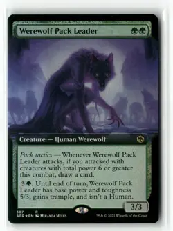 Werewolf Pack Leader 387 Foil Adventures in the Forgotten Realms AFR MTG Magic - Image 1