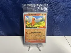 Pokemon Charmander Reverse Holo Card 004/165 GameStop Promo, Sealed - Image 1