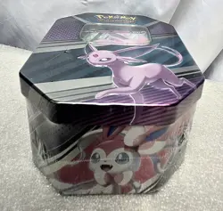 Espeon V Heroes Tin Pokemon Cards TCG Factory Sealed 4 Booster Packs 2022 - Image 5