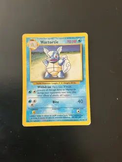 Vintage Pokemon Wartortle Card From Base Set #42 - Image 1