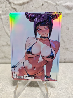 Juri Han Trading Card Waifu Goddess Story Anime Girl holo Karte Manga Full Art - Image 1