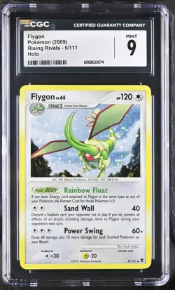CGC 9 MINT Flygon 2009 Rising Rivals 5/111 Holo Pokemon Card - Image 1