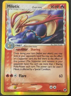 Milotic Dragon Frontiers 5/101 Reverse Holo Rare Pokemon Card - 2007 LP - Image 1