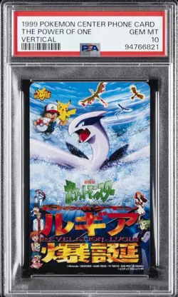 1999 POKEMON CENTER PHONE CARD VERT THE POWER OF ONE PSA 10 - Image 2