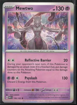 Mewtwo Rare SV: Scarlet & Violet 151 150/165 LP Pokemon Card Holo - Image 1