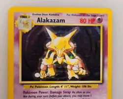 ✨Pokemon Base Set Alakazam 1/102 MP Card - Rare Collectible Trading Game Item #1 - Image 2