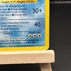 POLIWRATH 13/102 Holo Pokemon Base Set 1 Card Vintage 1999 - Image 4