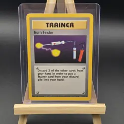 LP - Item Finder - Base Set Unlimited Rare Card 74/102 - Vintage Pokemon TCG - Image 1