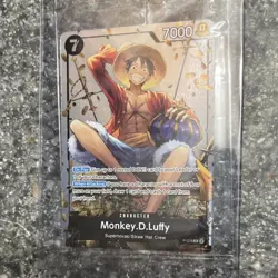 Monkey.D.Luffy sealed tin promo card P-075 One Piece CCG 7000 Power Card - Image 1