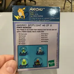 1999 Hasbro Toy Wishes Magazine Pokemon Gold Foil Card Raichu - Image 2