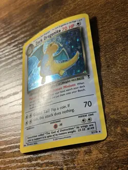 Pokemon Dark Dragonite Holo Rare Card 5/110 WOTC Legendary Collection DAMAGED - Image 2