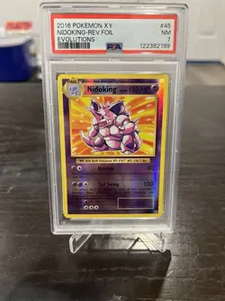 2016 Pokemon XY Evolutions Nidoking Reverse Foil PSA 7 - Image 1
