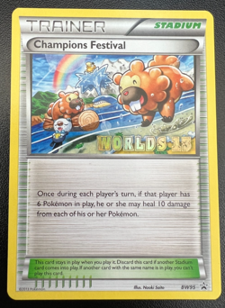 Pokemon Champions Festival BW95 World Championships 2013 Black Star Promo LP - Image 1