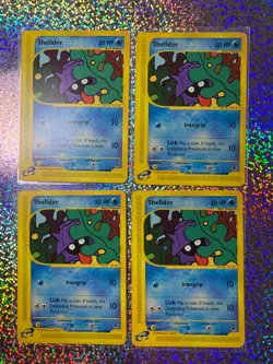 2002 Pokemon TCG Expedition Base Set Regular Non-Holo 129/165 Shellder (x4) - Image 1