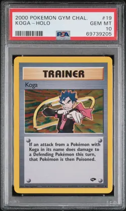 2000 POKEMON GYM CHALLENGE #19 KOGA-HOLO PSA 10 | LOW POP - Image 1
