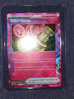 Pokemon TCG Unfair Stamp Scarlet & Violet Twilight Masquerade Rev. Holo 165/167 - Image 2